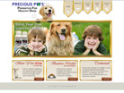 Corporate website design for Precious Pets 